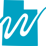 CUWP logo in teal in the shape of Utah